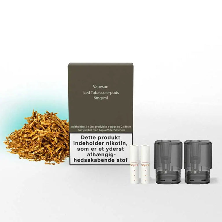 2 x 2ml Vapeson E-pods Iced Tobacco - 6mg/ml